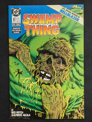Swamp Thing #67 (1987)  Constantine & Solomon Grundy app - HELLBLAZER #1 PREVIEW