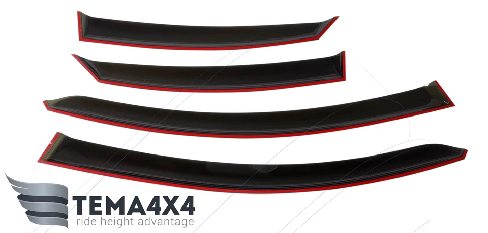 Viseras de ventana con cinta deflector protector solar lluvia para Volvo S40 2004-2012 Foto 2 de 4