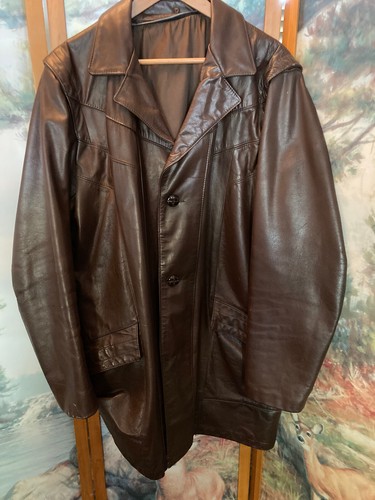 Mens Unbranded Leather Coat XL