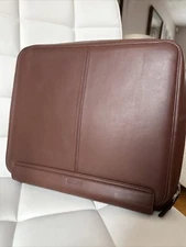 LEVENGER Brown Leather Laptop Bag Case Carrier Portfolio Case Pocket - 14.5”