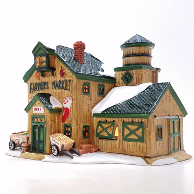 Beauty Restored Lemax 1998 Farmers Market Harvest Crossing #85277U2 Retired Rare