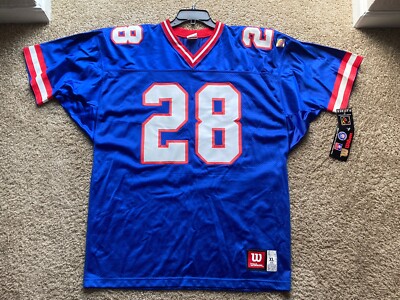 Vintage Wilson NFL New York Giants WHEATLEY #28 Football Jersey 50 Blue  Sewn NWT