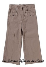 gCARLING - LIQUIDATION - Pantalon basique marron taille ajustable 10A - Neuf