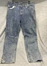 Levi's 506 Men's Jeans Acid Wash Straight Vintage Retro Made In USA 34 x 36