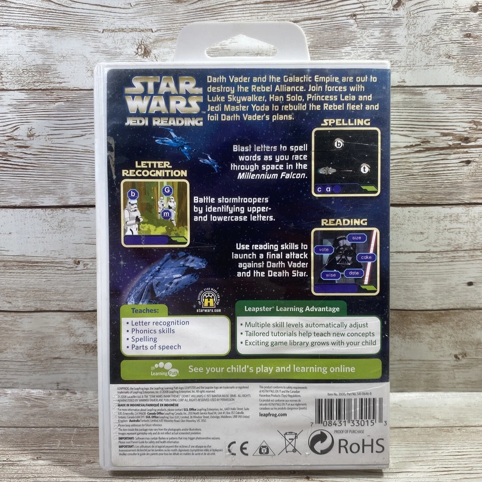 Leap Frog Leapster Explorer Learning Game STAR WARS JEDI READING - Image 2 of 3