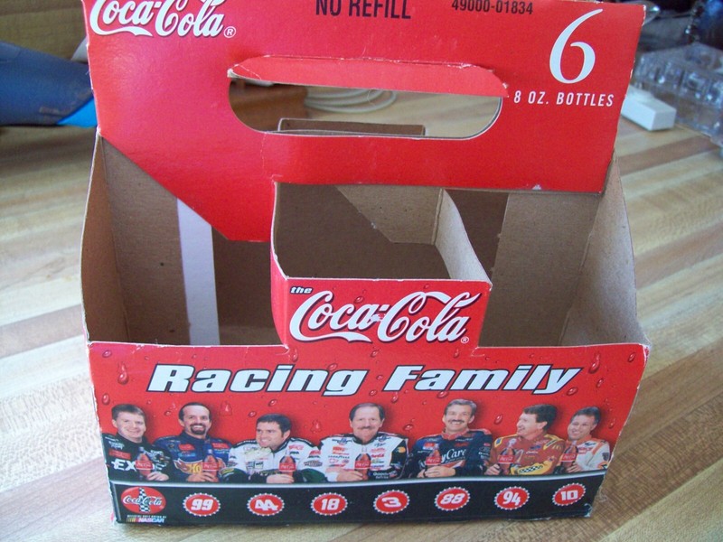 Coca-Cola Racing Family EMPTY cardboard bottle carrier Earnhardt Elliott PLUS+++