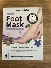 Grace & Stella Dr. Pedicure  Foot Peeling Mask 4 Pairs Lavender NEW