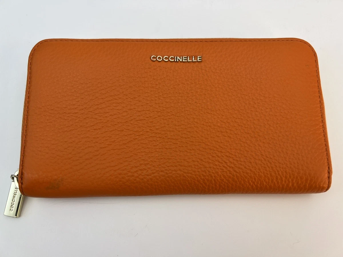 Portefeuille Vintage En Cuir Coccinelle - Modèle Continental - Marron, Bon état
