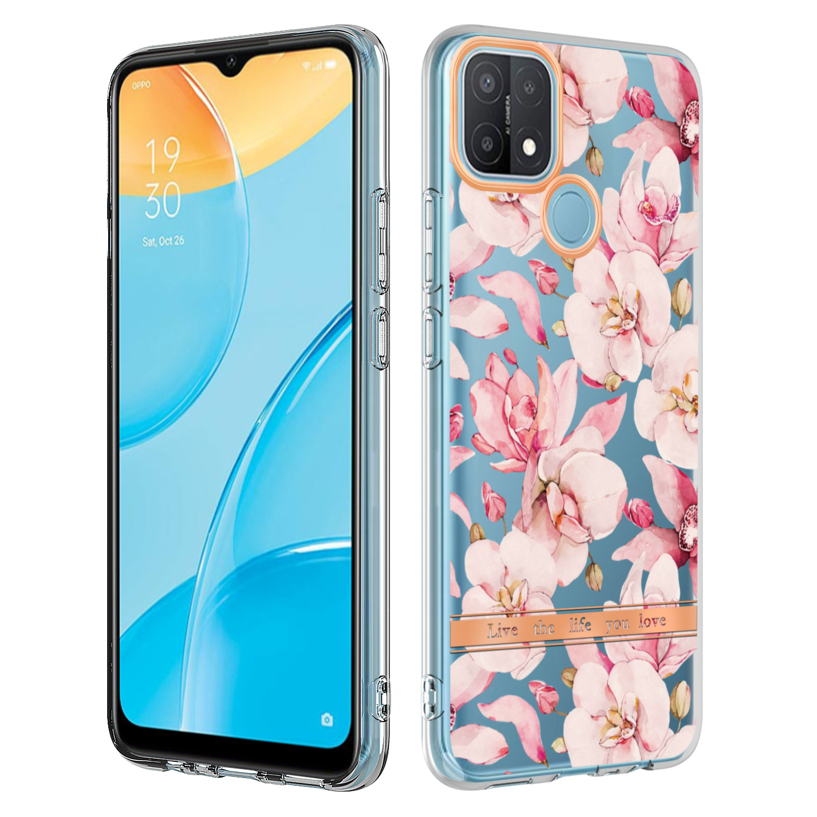 Bling Flower Clear Phone Case For Xiaomi Redmi Motorola OPPO Samsung iPhone