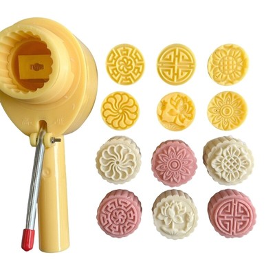 Flower Pattern Moon Cake Press Molds Cookie Stamps Moon Cake Maker Decors Tool
