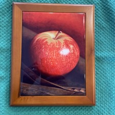 Camille Engel Ceramic Tile Red Apple Art