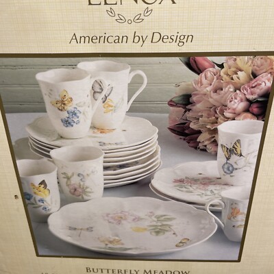 Lenox Butterfly Meadow Porcelain 18-Piece Dinnerware Set: Elegance Unveiled 3 Lenox Butterfly Meadow Porcelain 18-Piece Dinnerware Set: Elegance Unveiled