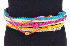 Vintage 80s Ginnie Johansen Designs Inc Dallas Beach Vibe Satin Rope Corded Belt
