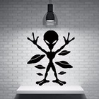 Alien Vinyl Decal Resident UFO Flying Saucers Visitors Wall Sticker (n631)