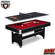 Hathaway Spartan Pool Table Ping Pong Combo Game Table with Accessories, 6 Ft