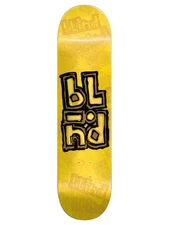 BLIND OG STACKED STAMP SKATEBOARD DECK YELLOW 7.75"