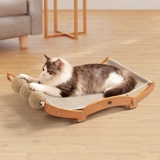 Extra-Larger Sisal Cat Scratcher Bed with Ball, 3-in-1 Cat Scratching Pad wit...