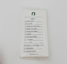 Scattergories Replacement Parts Category Cards Single Row New Sealed