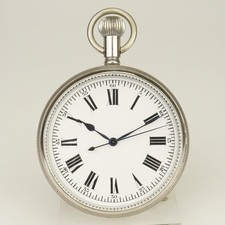 WORKING Desk BIG 6,2 cm. Pocket Watch Men's no fusee duplex repeater Near MINT