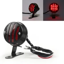 Moto Grill Brake Stop Running Tail Light For Yamaha Cafe Racer Bobber Black