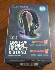 Ends 12/22 11AM PST! 4 Gamers Light-Up Headset and Stand Bundle