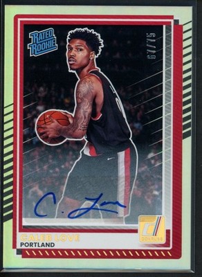 2025-26 Panini Donruss Caleb Love Rated Rookie Auto /75