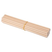 3/8 x 12 Inch Wooden Dowel Rod 30 Pcs Wood Dowels for Craft, Natural Color