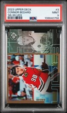 2023 UD EXTENDED SERIES 1998-99 UD3 #3 CONNOR BEDARD ROOKIE RC PSA 9