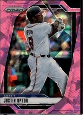 2025 Panini Prizm #115 Justin Upton Pink Ice Prizms