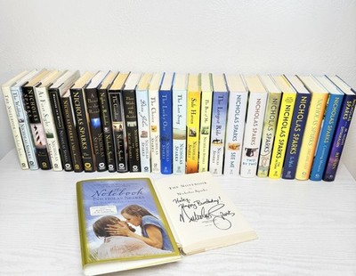 Nicholas Sparks SIGNED Complete Set Series 1-26 Plus 1 Hardcovers 1/1 all But 2