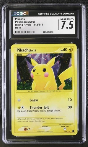 CGC 7.5 Pikachu 2009 Rising Rivals 112/111 Holo Pokemon Card