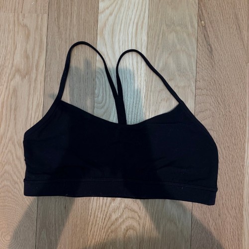 lululemon black flow y sports bra size 12
