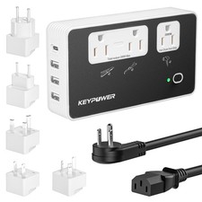 Universal 2000W Step Down 220V to 110V travel voltage converter with USB C Ports
