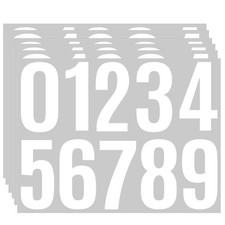 4 Inch Vinyl Number Stickers 0-9, Waterproof Self-Adhesive Address Numbers De...