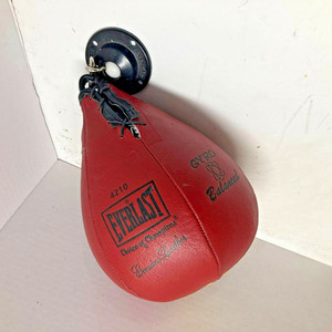 Vintage Everlast 4210 Speed Bag Punching Bag Gyro Balanced Leather with Swivel