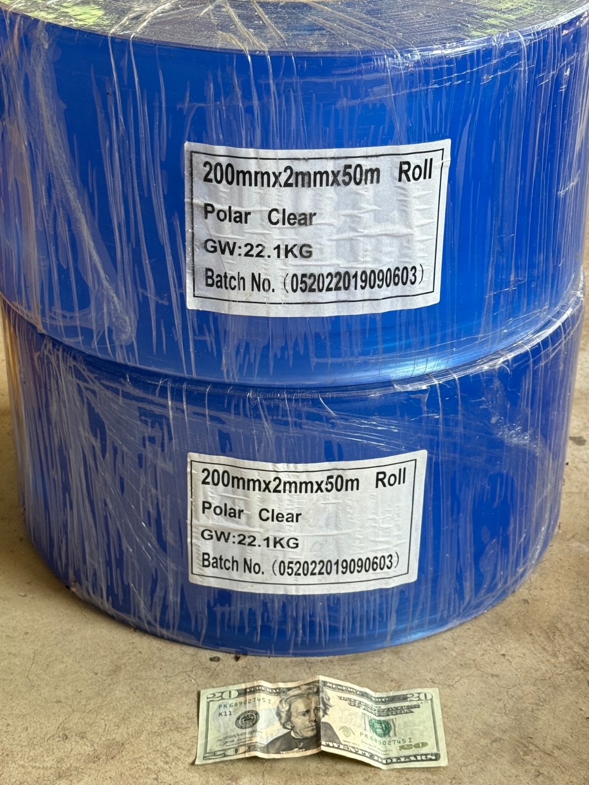 2 Vinyl Strip Curtain Rolls PVC Replacement Strip Door Clear Plastic Str