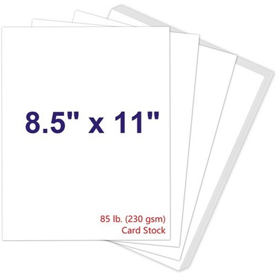 White Cardstock 8.5 x 11, 230gsm Cover Cardstock Paper, 85 Lb Heavy Card Stock f