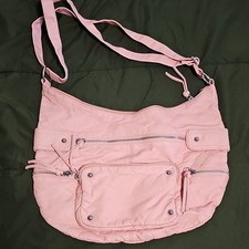 Candie’s Borsa a Tracolla Donna Rosa Mezzaluna Zip, Tracolla Regolabile, Tasche