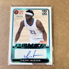 2021-22 Leaf Pro Set Power - Base Autographs Isaiah Jackson #BA-IJ1 Platinum...