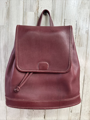 coach burgundy backpack Hadley Dark Wine CBH09 Signature Coated Canvas And Refined Pebble Leatherinside Zip And Multifunction Pocketsdouble Zip Closure COACH Womens Pebbled Leather Backpack