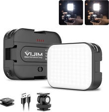 VL100C Bi-Color LED Video Light on Camera,Mini Rechargeable 2000Mah LED Camera L