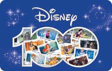 Disney 100 - Carnet de 12 timbres France euros - French stamps 2023