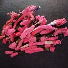 Stickgarn Sticktwist 16x 8m dunkelrosa hellpink pink Sticken Nähgarn