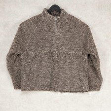 Cotton On Men Quarter Zip Teddy Fleece Pullov...