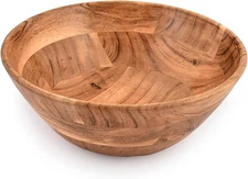 Samhita Acacia Wood Fruit Bowl for Fruits or Salads,Serving Dish Looks Absolute 