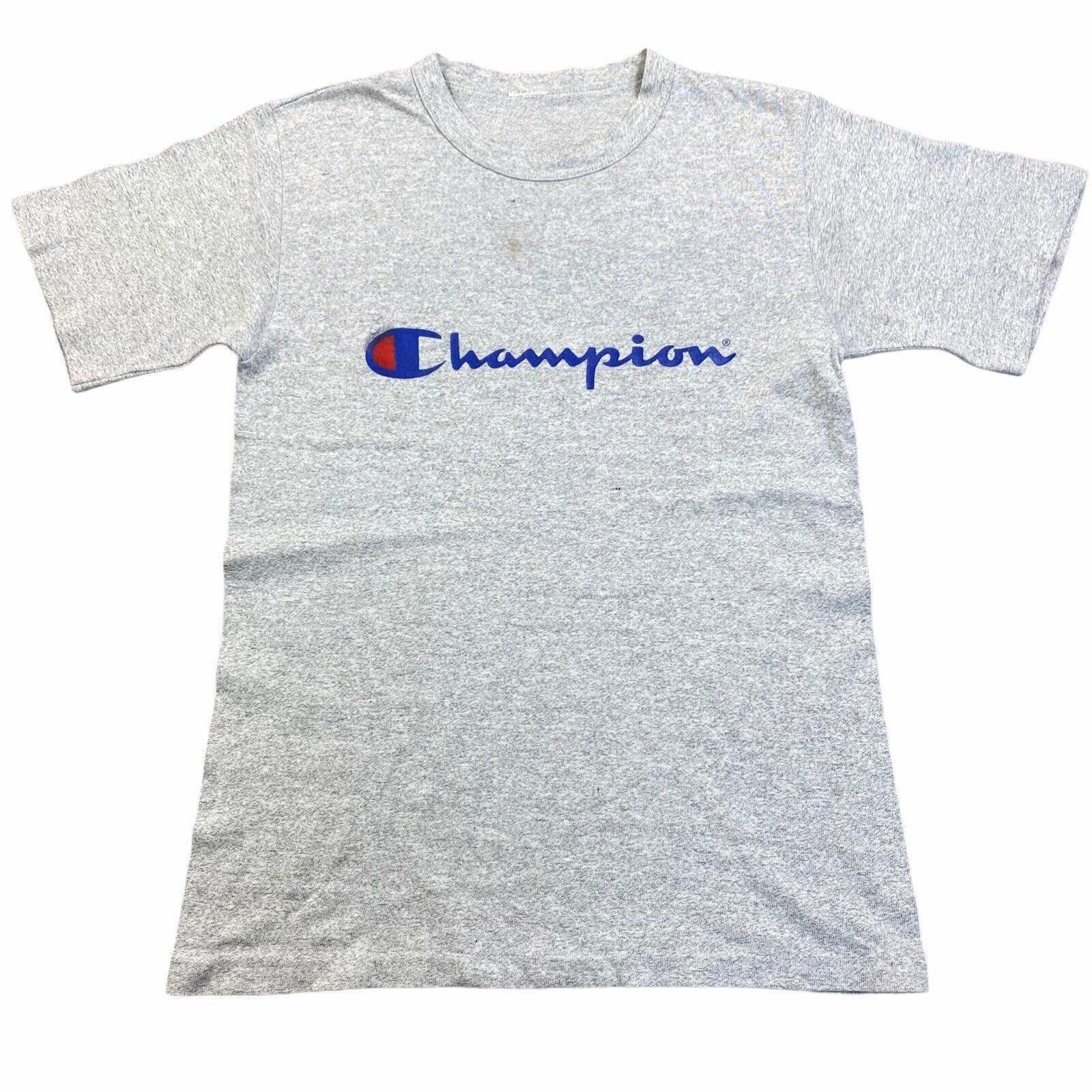 T-shirt Champion grigia sportiva grafica stampa logo uomo small