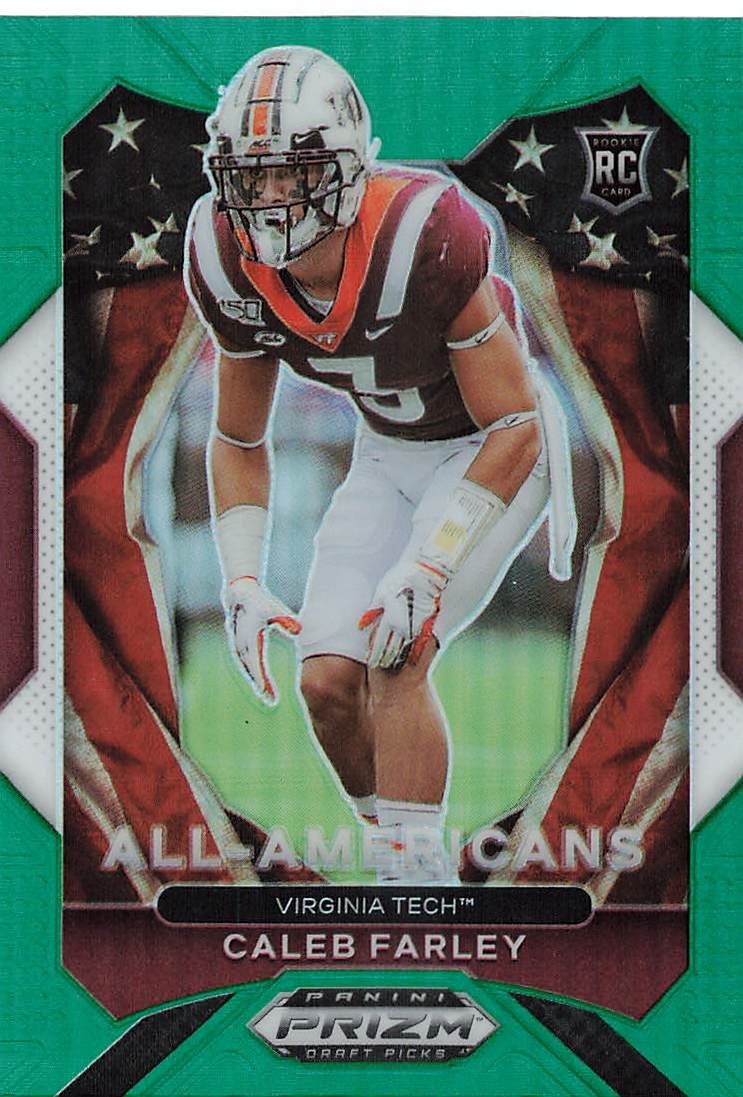 2021 Panini Prizm Draft Picks - All-American Caleb Farley #198 Green Prizm (RC)