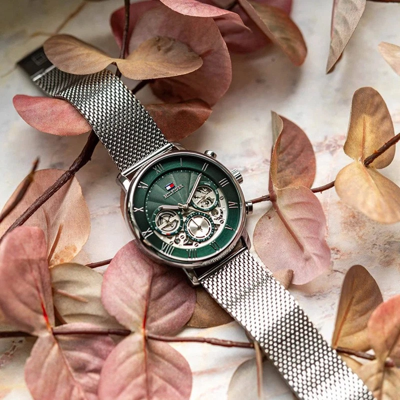 Orologio da Uomo 44MM 1710567 Argento Acciaio Inossidabile Orologio al Quarzo - Immagine 4 di 4