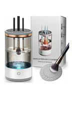 Electric Makeup Brush Cleaner Machine Automatic Spinner Quick Wash  Dry White