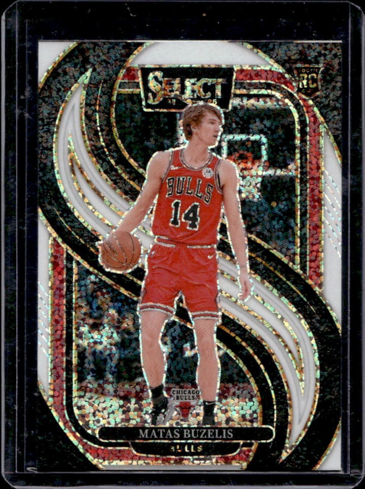 2024-25 Select Matas Buzelis Premier RC White Sparkle Prizm SP #166 Bulls